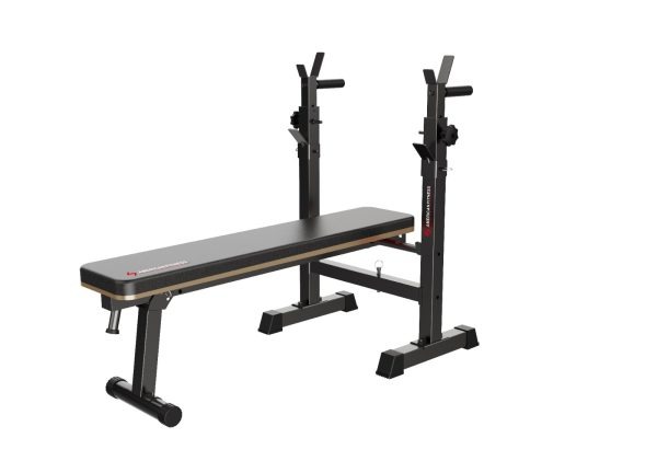 American Fitness Flat Weight Bench with Adjustable Weight Bars