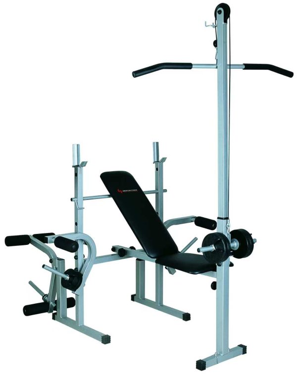 American Fitness High Standard Weight Bench with Latpull Down