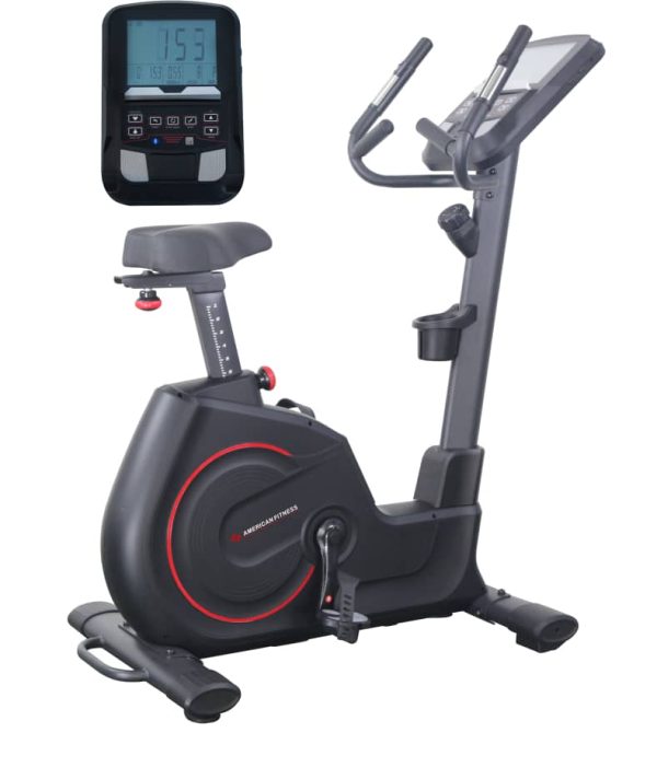HIGH QUALITY AMERICAN FITNESS COMMERCIAL MAGNETIC UPRIGHT BIKE WITH CUP/DRINK HOLDER  VN-164