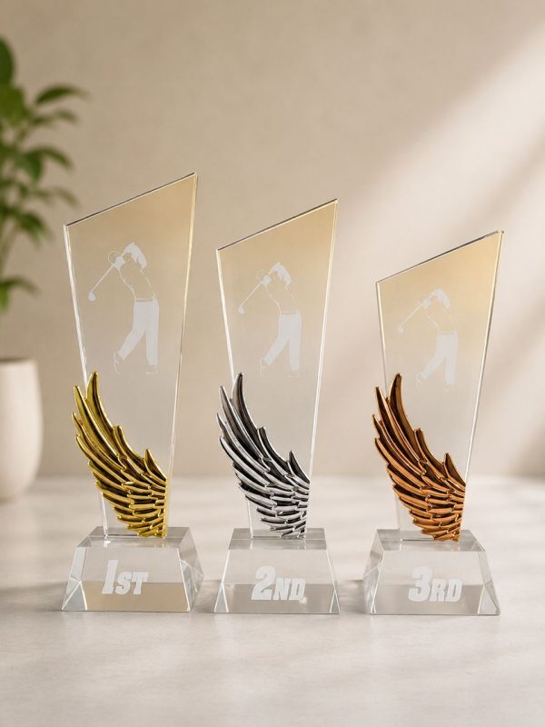Crystal gold award