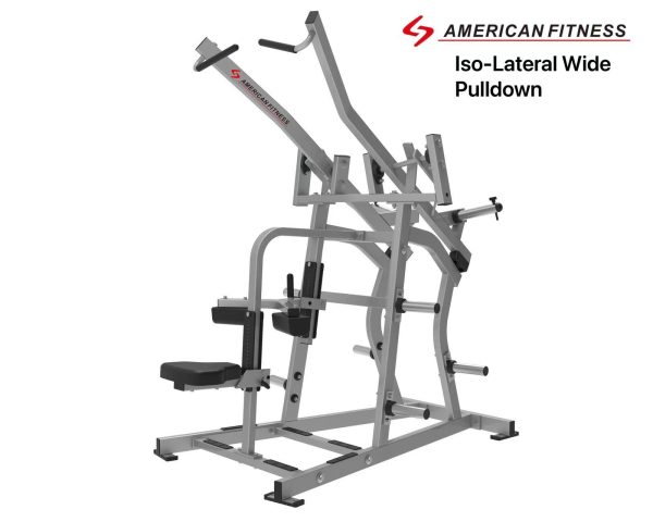 American Fitness Iso Lateral Wide Pull-down Machine.