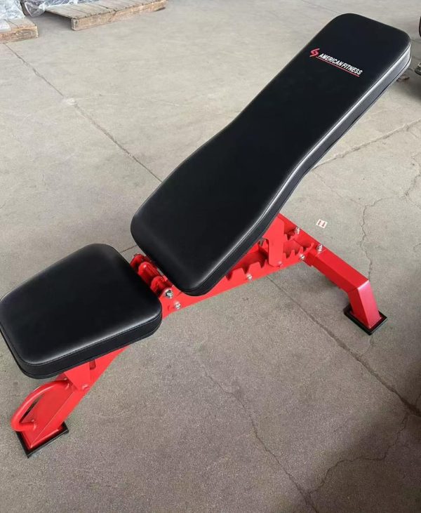 ADJUSTABLE HIGH QUALITY COMMERCIAL MULTI FUNCTIONAL BENCH (Red & Black) VN-184